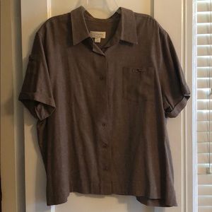 Linen brown blouse